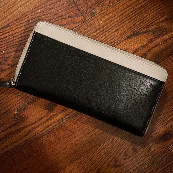 Kate Spade Colorblock Saffiano Leather Large Continental Wallet In Black Multi
